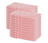 Lavea® Lot de 20 Gants de Toilette 15x21 cm en Éponge 100% Coton - Doux et Absorbants - Maison, Hôtel, Spa, Invités, Bébé - Serviette Visage/Essuie-Main - Rose Pastel