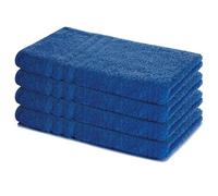Lavea® Lot de 4 Serviettes de Bain 50x100 cm 100% Coton - Douces et Absorbantes - Parfaites comme Serviette Main, Essuie-Main ou Visage pour Maison, Hôtel et Spa - Bleu Royal