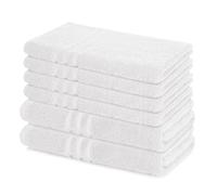 Lavea® Lot de Serviettes de Bain 6 pièces - 100% Éponge de Coton - 4 Serviettes de Toilette 50x100 cm et 2 Serviettes de Douche 70x140 cm, pour Maison, Hôtel et Spa - Blanc