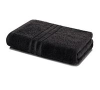 Lavea® Serviette de Bain 80x200 cm 100% Coton Douce et Absorbante - Idéale comme Serviette de Bain Grande Taille, Drap de Bain ou Serviette de Plage pour Douche, Spa ou Gym - Noir