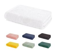 Lavea® Serviette de Bain 80x200 cm 100% Coton Douce et Absorbante - Idéale comme Serviette de Bain Grande Taille, Drap de Bain ou Serviette de Plage pour Douche, Spa ou Gym - Blanc