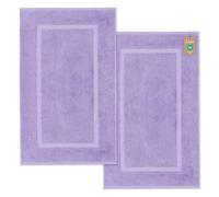 Lavea Tapis de Bain 2x50x80 cm Série Elena - Super Absorbant et Doux pour la Peau - Tapis de Douche, Sol et Toilette en Éponge Coton 100% - Lavande
