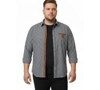 Lavecchia LV-1981 Chemise à carreaux à manches longues pour homme Grande taille, Noir et blanc., 5XL