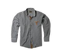 Lavecchia LV-1981 Chemise à carreaux à manches longues pour homme Grande taille, Noir et blanc., 4XL