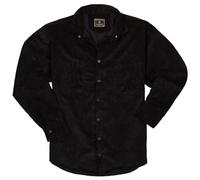 Lavecchia LV-5578 Chemise à manches longues en velours côtelé pour homme Grande taille, Noir , 6XL grande taille