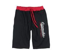 Lavecchia Men's Bermuda Shorts Black-Red Big Sizes, Taille:4XL