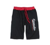 Lavecchia Men's Bermuda Shorts Black-Red Big Sizes, Taille:8XL