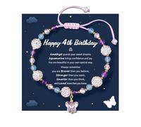 LAVEIR Cadeau d'anniversaire pour fille - Bracelet papillon en cristal réglable pour fille litière, fille, petite-fille ou nièce, One Size, Pierre, Pas de gemme