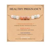 LAVEIR Cadeau de grossesse sain, cadeau pour nouvelle maman, bracelet en pierre de lune pour la première fois, bijoux de fête des mères, de Noël, pour femme enceinte, fille, nièce, sœur, amie, épouse