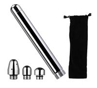 Lavement Anal, Kit Lavement Intestinal, Douchette Anale, Système de Nettoyage de Douche Anale en Aluminium, Avec 3 Têtes, Nettoyage du Côlon pour Pommeau de Douche D'hygiène Personnelle - Argenté