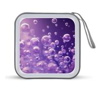 Lavendar Étui de rangement portable pour CD DVD Motif bulles colorées Pour voiture, maison, voyage