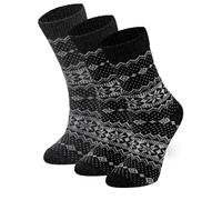lavendel Chaussettes Laine Femme Tricotées - Certifiées Oeko-Tex - Chaudes Respirantes Anti-Odeurs - Confort Toutes Saisons - Laine Naturelle Douce - Mix-2-36-40