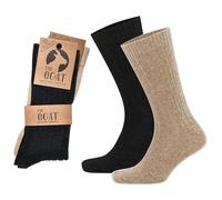 lavendel Lot de 2 paires de chaussettes chaudes en laine mérinos et cachemire, respirantes, inodores, douces, en cachemire (FR/ES, Numérique, 39, 42, Taille normale, Taille normale, Noir&Beige)