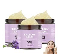 Lavender Beef Tallow for Skin,Suif De Bœuf Pour Les Soins De La Peau,Baume Au Suif Et Lavande Naturel Et Biologique Pour Le Visage Et Le Corps,Crème Pour Le Visage Au Suif,Hydratation Profonde (3)