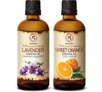 Lavender Essential Oil-Lavandula Angustifolia-Orange Essential Oil 2x100ml-Citrus Sinensis-Brazil-Pure For Good Sleep-Massage-Home Fragrances