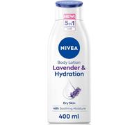Lavender Essentials Lotion Pour Le Corps (400 Ml), Apaisante 72h Hydration Hydratante Pour Peaux Sèches Fabriquée Avec Des Huiles D'origine Naturelle Et Un Parfum De Lavande