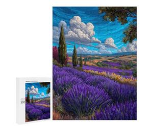 Lavender Fields Dreamscape Puzzle 500 Pièces Educa Jouet en Bois Cadeau Unique Décoration Intérieure Jeu Éducatif Challenge Toy Adultes Et Enfants À Partir De 14 Ans 500 PCS