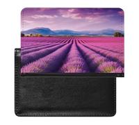 Lavender Fields Étui de protection pour passeport avec blocage RFID - Porte-carte d'identité - Portefeuille de voyage sécurisé pour tickets de passeport, cartes de crédit, style, taille unique, Style