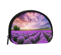 Lavender Fields Mini sac de rangement avec fermeture éclair pour pièces de monnaie et clés Vous pouvez également ranger tous les petits objets que vous voulez, Noir , Taille unique, Pochette à monnaie