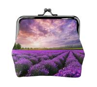 Lavender Fields - Porte-monnaie compact pour femme avec serrure imperméable pour cadeaux de voyage, Noir , Taille unique, Sac à dos décontracté