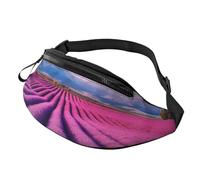 Lavender fields Sac banane pour homme et femme - Sac banane tendance pour course à pied - Sac à bandoulière étanche - Sac banane avec sangle réglable - Sac de sport pour voyage