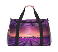 Lavender Fields Sac de voyage à bandoulière pour homme et femme, Noir , Taille unique