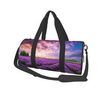 Lavender Fields - Sac de voyage rond imprimé de grande capacité avec plusieurs poches, léger et pliable, pour salle de sport, week-end, voyages.