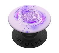 Lavender Floral Mandala Purple Stars Dreamy Whirl Tidepool PopSockets PopGrip Interchangeable
