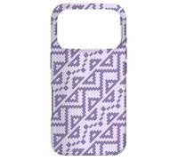 Lavender Purple Triangle Zigzag Geometric Abstract Pattern Coque pour iPhone 17 Pro