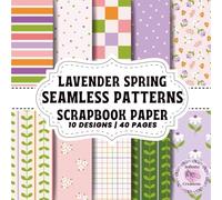 LAVENDER SPRING PATTERNS SCRAPBOOK PAPER: Double-Sided Sheets for Crafting & Scrapbooking Decorative Crafts, Origami & Wrapping Papers.