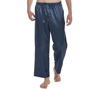 Lavenderi Pantalon de pyjama en satin pour homme avec cordon de serrage, Cercle Aop, X-Large