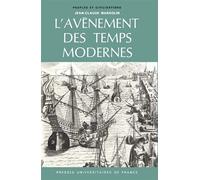 L'avènement des Temps Modernes - Jean-Claude Margolin - Puf - Livre