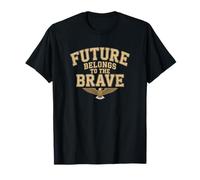 l'avenir Appartient aux Braves étudiants. Motivation en matière de Lettrage collégial T-Shirt