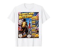 l'avenir est Orange Bitcoin Toujours Gagner Comic Crypto Art T-Shirt Graphique avec Valeur