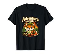 L'Aventure Attend Kawaii Chibi Fox Explorer Art T-Shirt