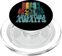 L'Aventure Attend Nature Plein air Amoureux Randonnée en Montagne PopSockets PopGrip pour MagSafe
