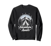 L'Aventure Attend Une Tente Cool et Une scène de Montagne Sweatshirt