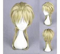 L'aventure Bizarre de JoJo d'anime DIO BRANDO Cosplay perruque blonde perruques de cheveux synthétiques résistantes à la chaleur + casquette de perruque gratuite