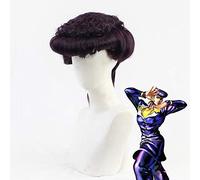 L'aventure Bizarre de Jojo Higashikata Josuke Cosplay perruque violet profond style résistant à la chaleur cheveux Pelucas Anime Costume perruques