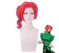 L'aventure Bizarre de JOJO Kakyoin Noriaki hommes perruque queue de cheval rouge Costume Cosplay résistant à la chaleur cheveux synthétiques fête jeu de rôle perruques