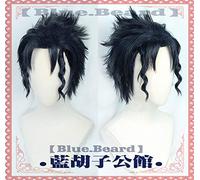 L'aventure Bizarre de JoJo Kujo Jotaro Cosplay perruque courte noir bleu résistant à la chaleur cheveux synthétiques Cosplay perruques + casquette de perruque