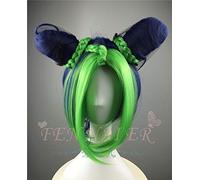 L'aventure Bizarre de JoJo vent d'or Kujo Jolyne Cujoh petits pains verts tresse Cosplay perruque cheveux synthétiques résistant à la chaleur + casquette de perruque gratuite