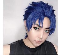 L'aventure Bizarre de Tokyo Jojo hommes Jonathan Joestar Cosplay perruque Jonathan Joestar style bleu Costume jeu de rôle perruques Pelucas PL-246