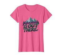 L'Aventure, C'est Le Camping en Montagne T-Shirt, Femme, Rose Chiné, S