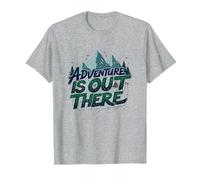 L'Aventure, C'est Le Camping en Montagne T-Shirt, Homme, Gris Chiné, 6XL