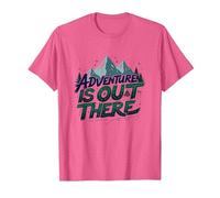 L'Aventure, C'est Le Camping en Montagne T-Shirt, Homme, Rose Chiné, 3XL