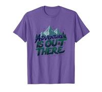 L'Aventure, C'est Le Camping en Montagne T-Shirt, Homme, Violet Chiné, M