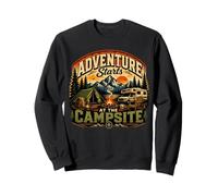 L'Aventure Commence au Camping en Plein air Sweatshirt