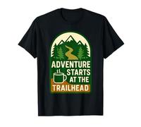 L'Aventure Commence chez The Trailhead Outdoor Explorer T-Shirt