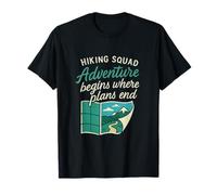 L'Aventure Commence là où Les Plans s'arrêtent : équipement de l'équipe de randonnée T-Shirt